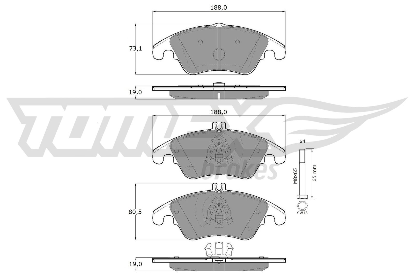 TOMEX Brakes TX 16-31 Sada...